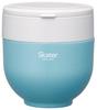 Skater Insulated Lunch Box, Rice Bowl Shape, 540ml, Women's, Two-Tier, with Folding Handle, Lake Green, LDNO6AG-A