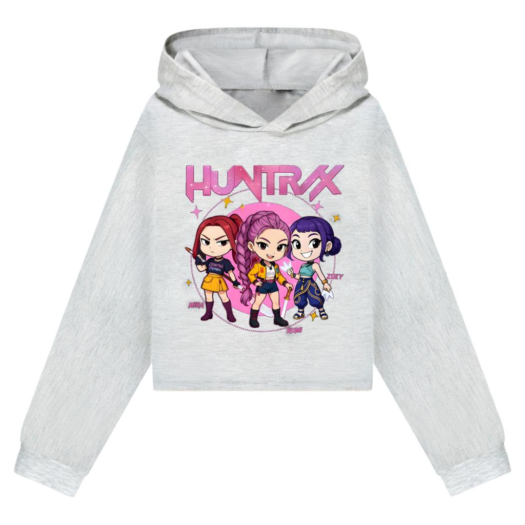 Autumn Winter Kpop Demon Hunters Pattern Hoodies Fashionable Casual Warm Sports Long Sleeved Children's Boy and Girl Kids Unisex Hooded Sweatshirts