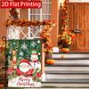 2D Flat, 2D Flat Christmas Watercolor Santa Claus Reindeer Snowman Garden Flag- Outdoor Garden Flag Double-sided Home Decoration Courtyard Decoration