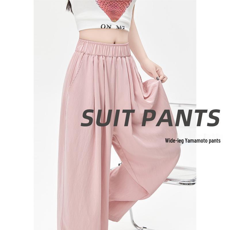 Women's High Waist Cotton Linen Wide Leg Pants - Plus Size, Casual Slimming, Spring/Summer