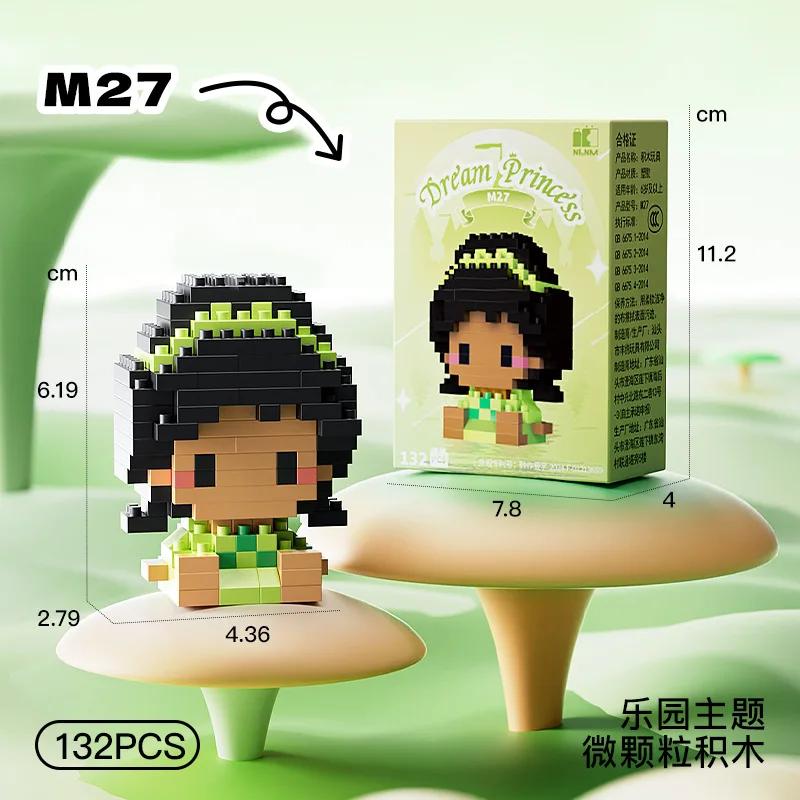 Disney Princess Micro Building Blocks Mickey Mouse Winnie Friend Figure Donald Duck 60 Style Assembled Mini Brick Toys For Kids