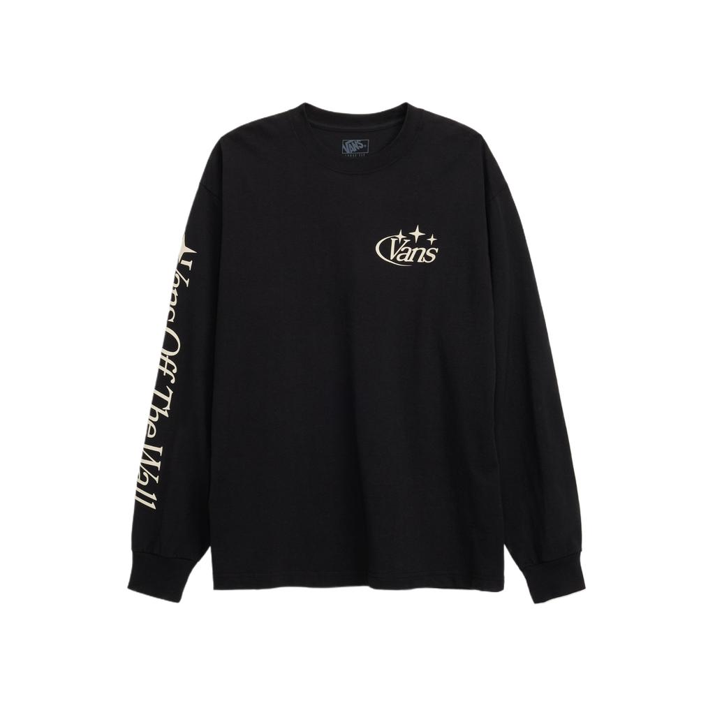 Vans Advanced Vee Printed Pattern Crew Neck Long Sleeve T-Shirt Unisex tops VN000SX4BLK