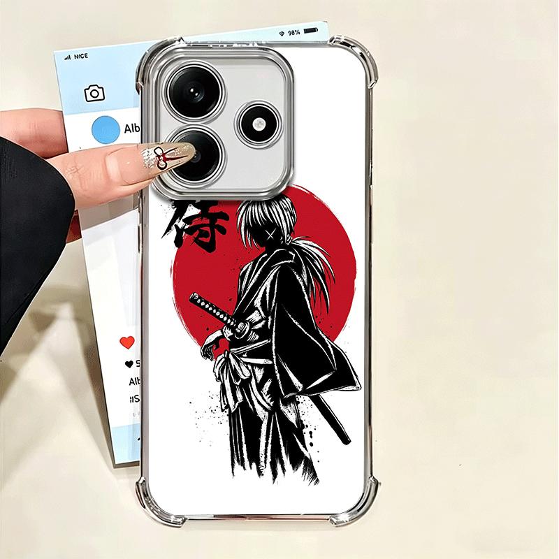 

Rurouni Kenshin Anime Plating Phone Case For Xiaomi Poco X5 X6 X7 X8 Pro Max F8 Ultra F7 M8 M7 M5S Redmi 15C 15 14C 13C 13 X3 12 Xiaomi Redmi 15C