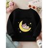 Kids Crewneck Sweatshirt, Cute Cartoon Bear Graphic Print, Soft Casual Long Sleeve Pullove