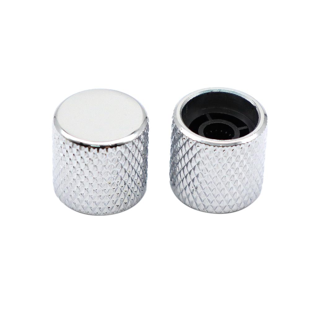 1pcs/2pcs Metal 6mm Flat Top Tone Guitar Volume Tone Knobs Potentiometer Control Knobs For Electric Guitar Bass