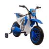 Kids Motorcycle, Electric Motorcycle, 45 Min Ride Time, with Training Wheels, from 3 Years, Blue+White, 106.5 X 51.5 X 68cm