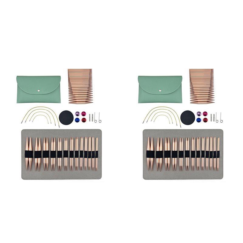 

2025 Trend 26 Pairs Of Interchangeable Circular Knitting Needles Set, Circular Knitting Needles, Knitting Needles,3Mm-10Mm