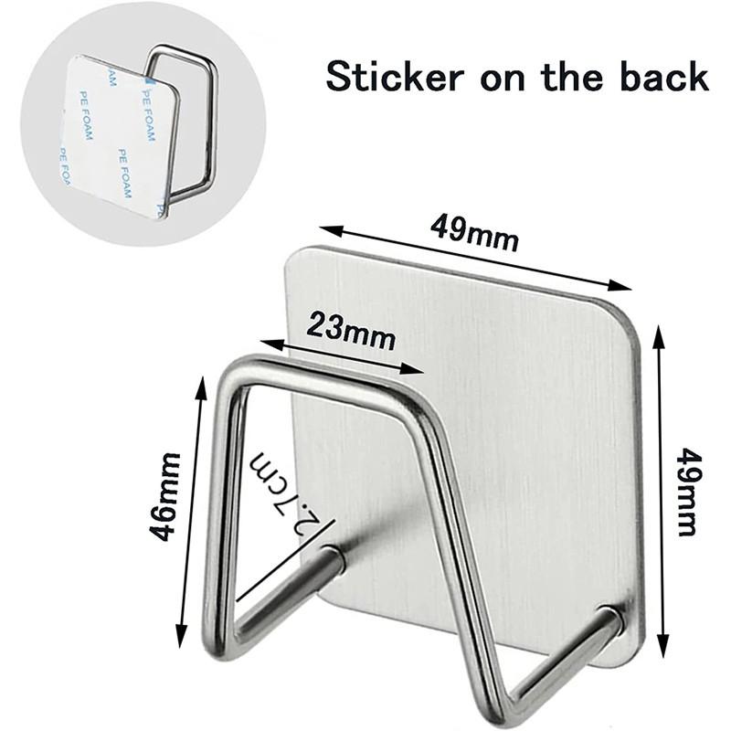 New Kitchen Sponges Racks Self Adhesive Sink Sponges Drain Drying Rack Holders Kitchen Sink Accessories Stainless Steel