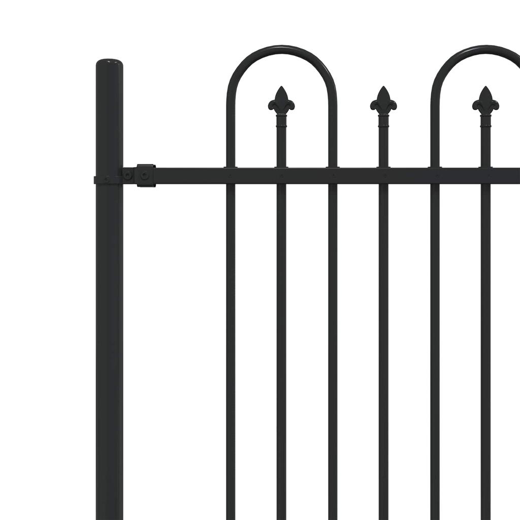 DRONTEN Black Spike Arch Fence