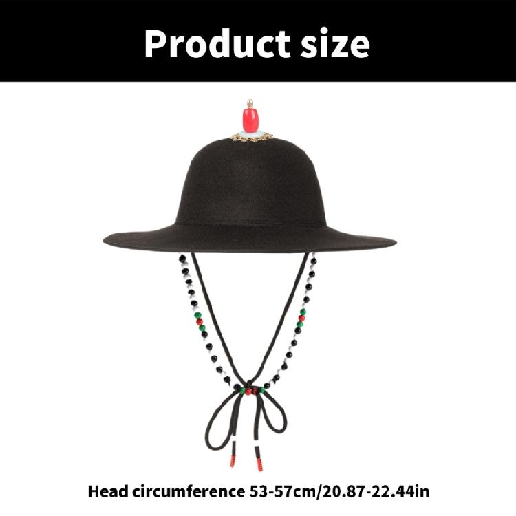 Comfortable Stylish Hat Unique Chinese Heritages Hat Fashion Tratiditional Hat for Festives Celebrations