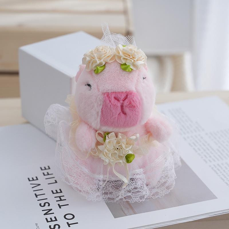 Lovers Soft Capybara Plush Doll Keychain Pendant For Backpack And Car Decor
