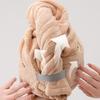 Comfortable Bear Embroidered Shower Cap Thickened Cartoon Head Wrap Absorbent Coral Fleece Hair Drying Cap Shower Use