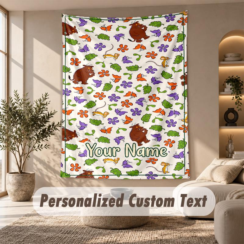 The Gruffalo Tapestry, Personalized Custom Text, Wall Hanging Tapestry For Living Room Home Wall Decor