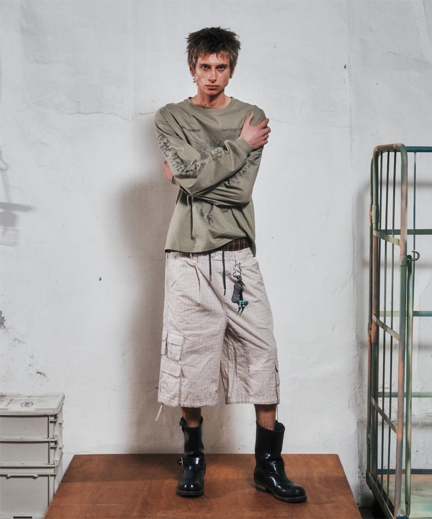 THEVINYLHOUSE Rough Drawing Ls Tee Olive