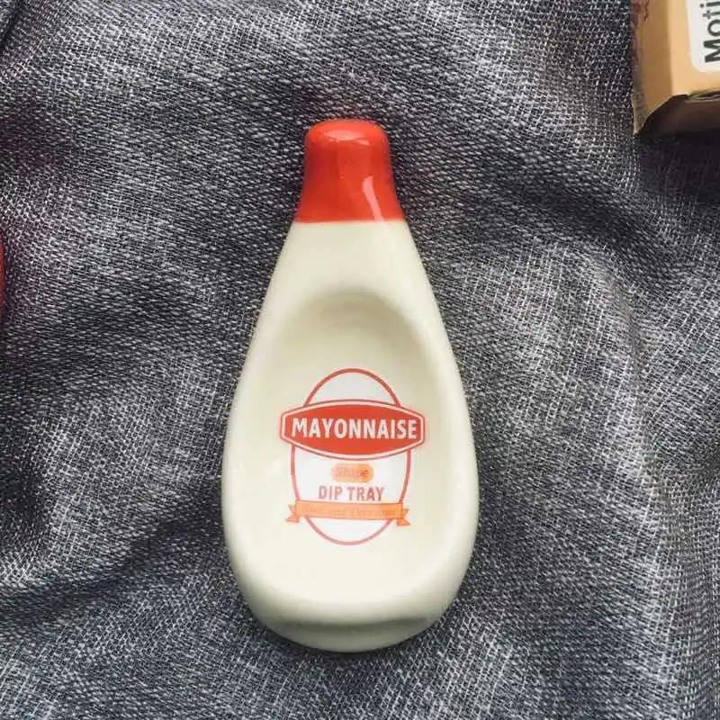 Creative Ceramic Sauce Dish Original Design for Soy Wasabi Sushi Dumplings Dipping Plate Japanese Kitchen Tableware