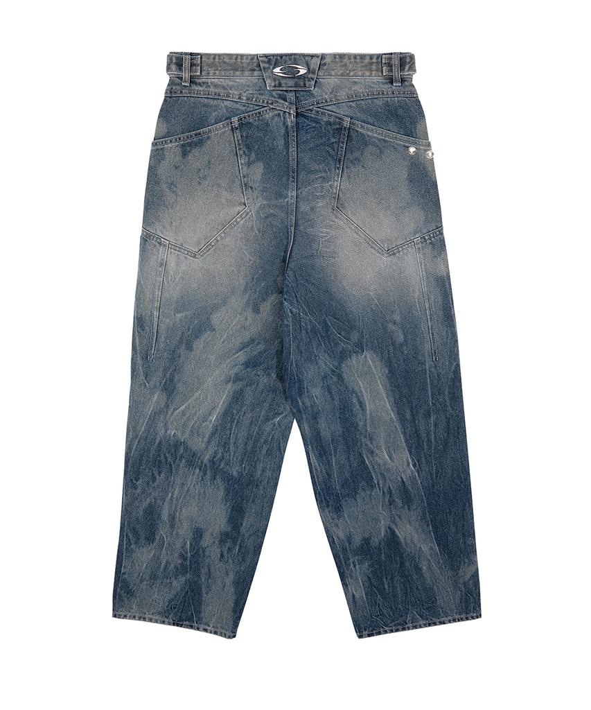 grailz Unregular Washed Pants [Blue]