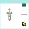 Cartone Animato Creativo Personalizzato Gioco Periferica Distintivo Metallico Il Mio Mondo Creeper Stile Pixel Ape Spada Accessori
