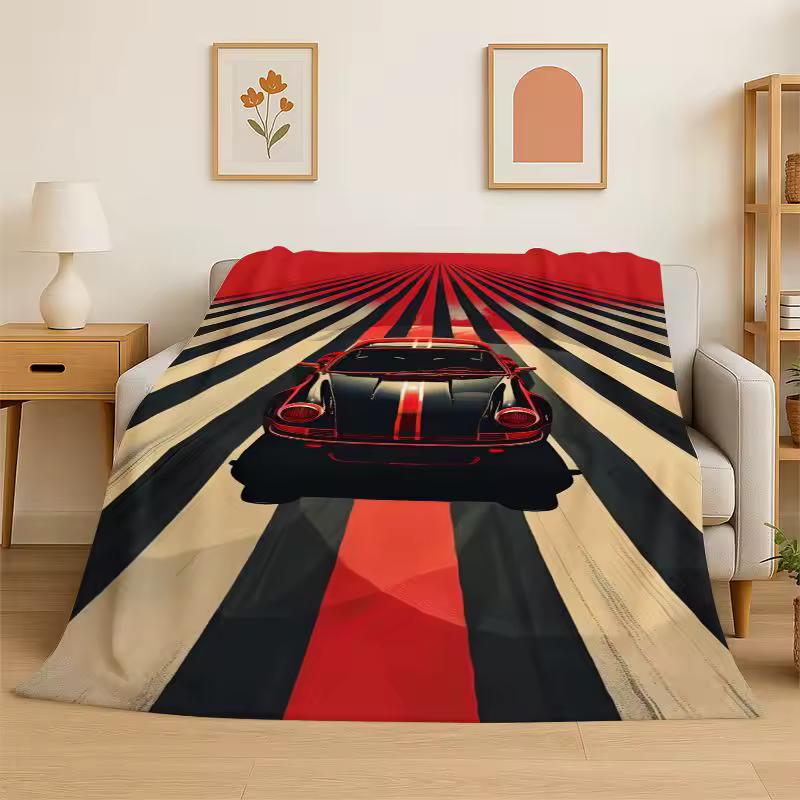 Future Concept Sports Racing Car Moto Flannel Blanket Soft Throw Blanket for Bedroom Living Room Bed Travel Camping Picnic Nap