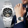 New Retro Automatic Mechanical Watch for Men Fashion Business Square Tourbillon Watch Men Luminous Waterproof Men's Watches