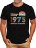 Vintage 1975 50th Birthday Men Retro Tshirts Gifts for Him Legends Were Born in 1975 Summer Casual Comfort Soft Cotton Tees Top