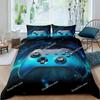 Gaming Bed Duvet Cover Set Twin,Gamer Bedding Sets for Boys Kids,Game King Size Duvet Cover Set Microfiber Game Bed Set