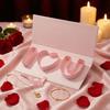 Creative Gift Rectangle I Love You Empty Box Romantic Large Size Jewelry Gift Box Red Color Valentines Gift Box Mother's Day