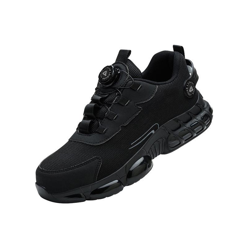 

Breathable Safety Shoes with Rotating Buckle, Kevlar Midsole, Anti-Slip Sole, and Light Rebound Cushion Black 262;48