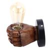Wall Mounted Lamp Fist Shape Vintage Industrial Style Wall Sconce With Base Mount Connector for Bedroom Bar Cafe 220V