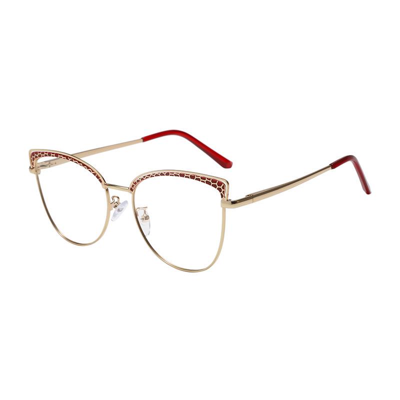 Unisex Trendy Color-Changing Blue Light Glasses with Stylish Metal Frame and Flat Lenses Anti-Blue Light