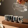 Japanese Ceramic Sake Cup Set Household Sake Dispenser Sushi Restaurant Drinking Utensils Tasting Cups Gifts for Friends