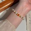 Bracelet Perle Irregulière Forme Spéciale Française Bracelet Femmes Niche Luxe Léger Exquis Doré Demi-Bracelet Bracelet Accessoires