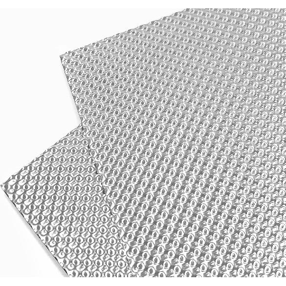 Exhaust Heat Shield Automotive 16"x13" 2 Pack, Embossed Aluminum Heat Shield Kit with Stainless Steel Zip Ties Cable Metal for Car Muffler Exhaust