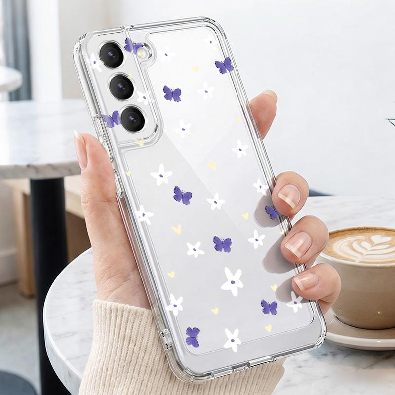 Colorful Butterfly Case For Samsung S26 Ultra S25 FE S24 S23 S22 Plus S21 A15 A25 A35 A55 A16 A26 A36 A56 A17 A37 A57 5G Clear TPU Soft Cover