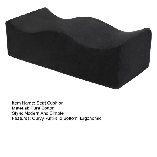 Memory Foam Seat Cushion Curvy Hip Cushion Relieves Tailbone Pressure Ergonomic Back Pain Relief Cushion for Office Chair Car Sciatica Relief