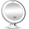 Flexibler 10-fach Vergrößerungsspiegel LED-BeleuchtungTouchscreen Tragbarer Schminktisch Make-up Trockenbatterie