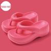 Fashionable Women's Thick-Soled Flip-Flops for Summer, Non-Slip Beach & Home Bath Wear, Suitable for Couples