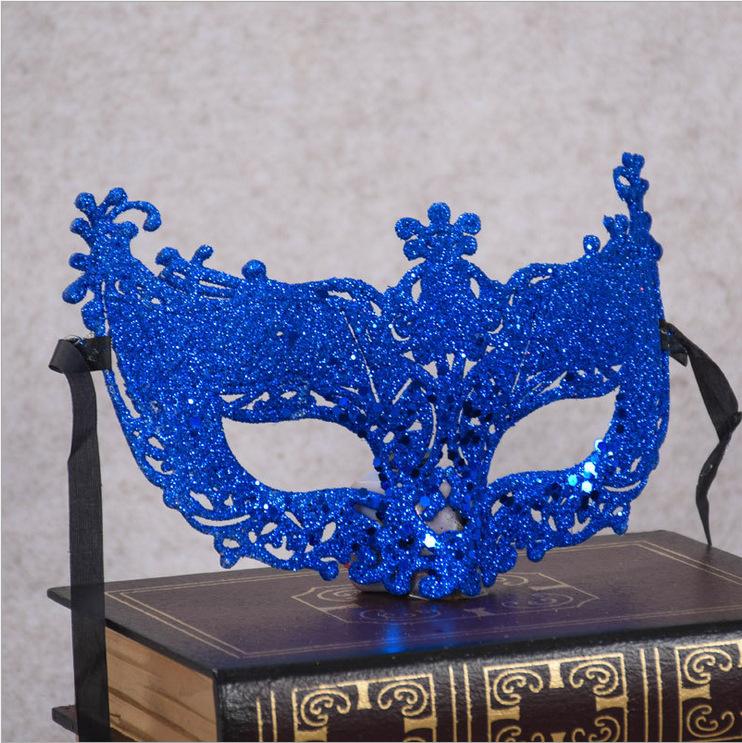Maschera Veneziana Vintage in Pizzo Traforata, Maschera Decorativa Intagliata Glitterata per Feste in Maschera per Adulti