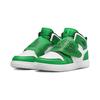 Jordan Air  1 Lucky Green BP Anti-Slip Shock Absorption High-Top Basketball Shoes Kids sneakers White BQ7197-301