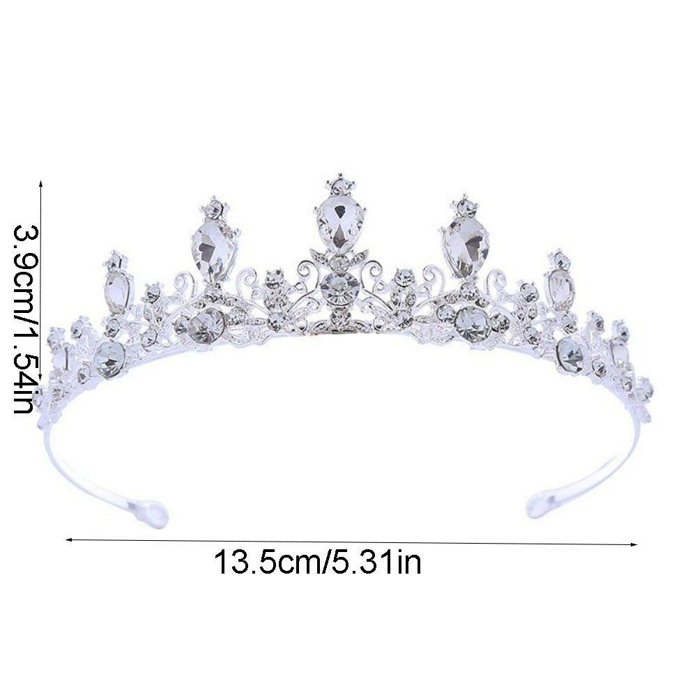 Water Drop Shape Bridal Crown Zinc Zinc Alloy Diadem Headwear Decorations Headband Wedding Tiaras  Birthday