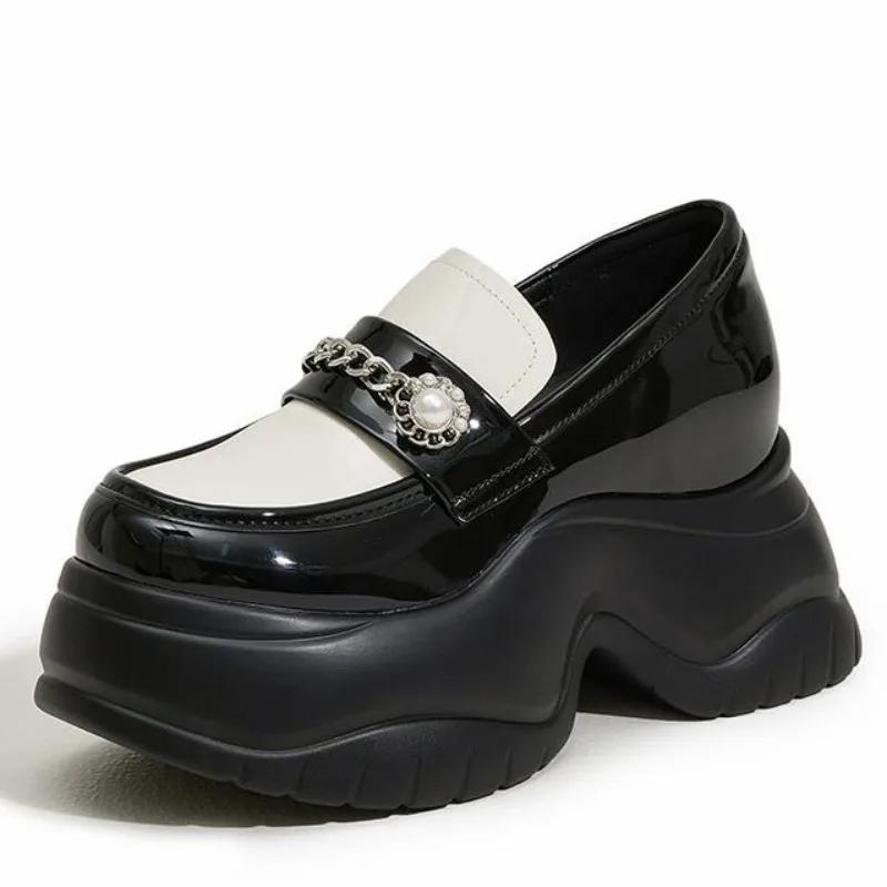 

Мода 9см Новая Микрофибра Кожа Летний Высокий Бренд Весна Осень Платформа Танкетка Женские Массивные Кроссовки Туфли-лодочки Модные Туфли 39 черный белый