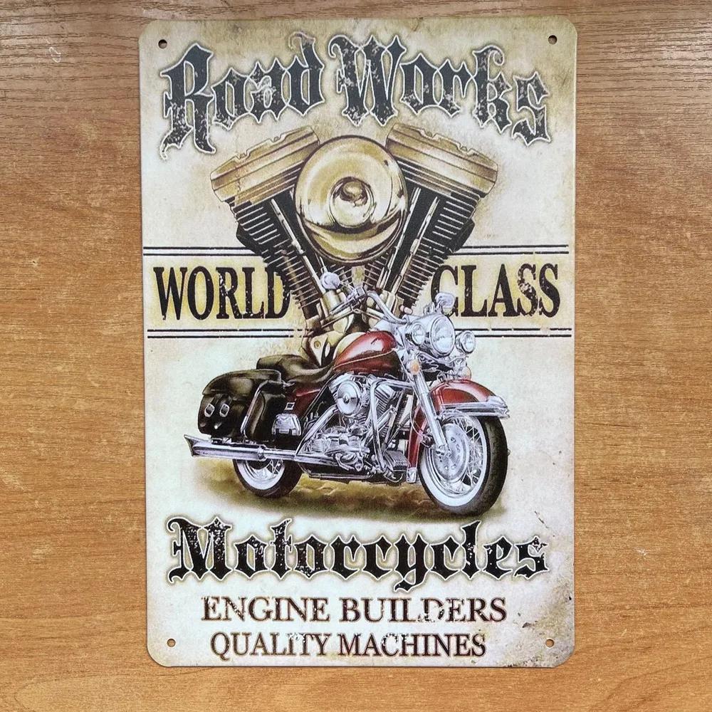 Vintage Metal Wall Decor Plaque, Home Bar Workshop Decorative Sign