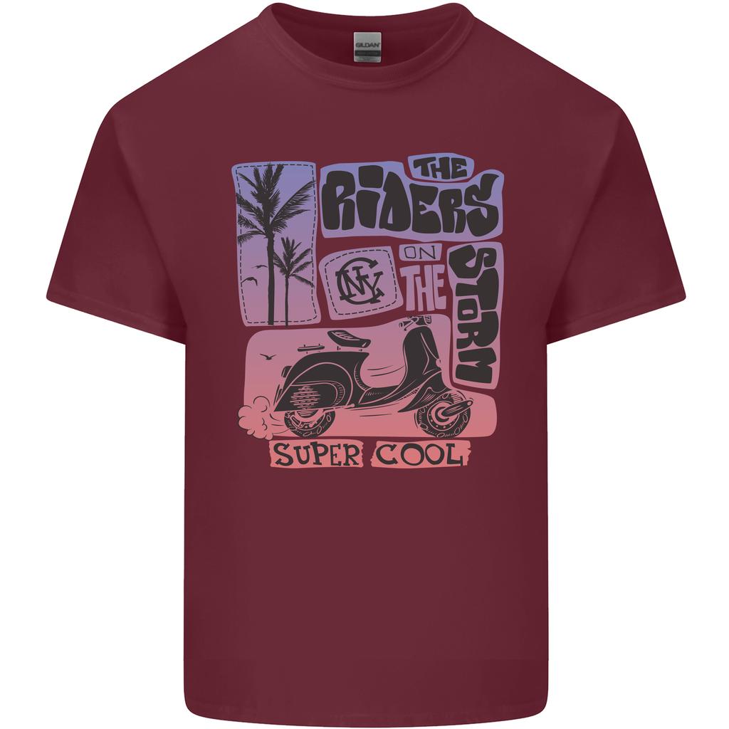 Scooter the Riders on the Storm Motorbike Unisexs Light Cotton TShirt