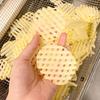Damaly,Stainless Steel Waffle Slicer with A Natural Solid Wood Handle, Which Has Been Sanded, and There Is No Glue Bonding