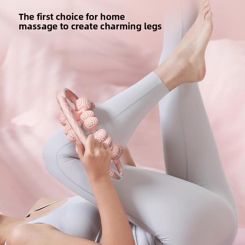 32-Roller Leg Massage Device – Ergonomic Thigh Compression Tool for Muscle Relaxation & Circulation Enhancement