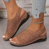 Large Size Women's Fish-mouth Style Sandals with Open Design - Beach Casual Shoes In New Style