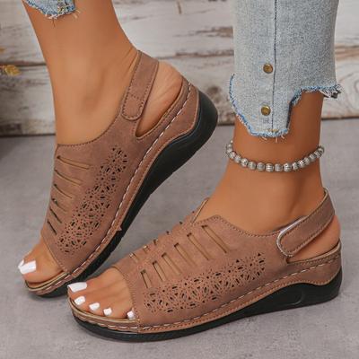 Duże damskie sandały w stylu rybiego pyska z otwartym designem - Codzienne buty plażowe w nowym stylu