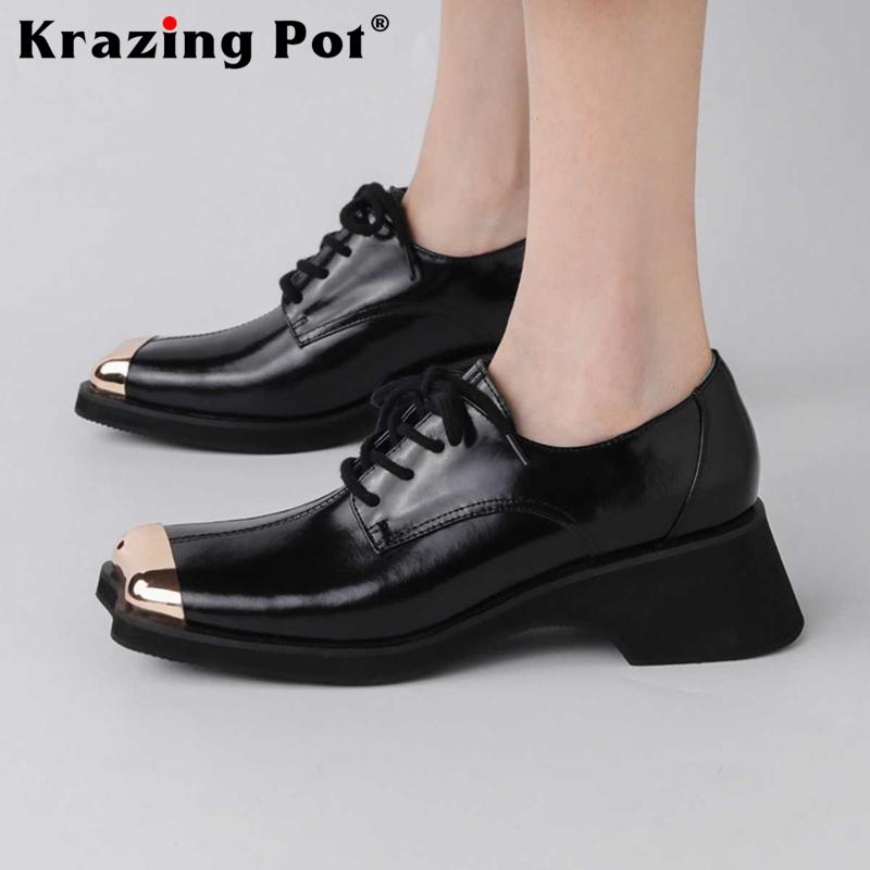 

Женские туфли-лодочки из натуральной кожи большого размера с квадратным носком на шнуровке