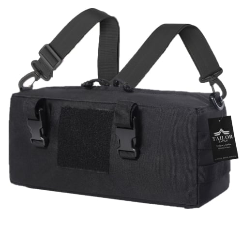 TAILOR JAPAN Tactical Pouch, Military Pouch, Camping Pouch, Camping Bag, Military Bag, Nylon Bag, Peg Case, Outdoor, Camping, Mountaineering, 1000D (B