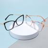 Blue Light Blocker Cat Eye Nearsighted Glasses For Women 1.56 Single Lens Myopia Photochromic Eyeglasses 0 -0.5 -0.75 To -6.0