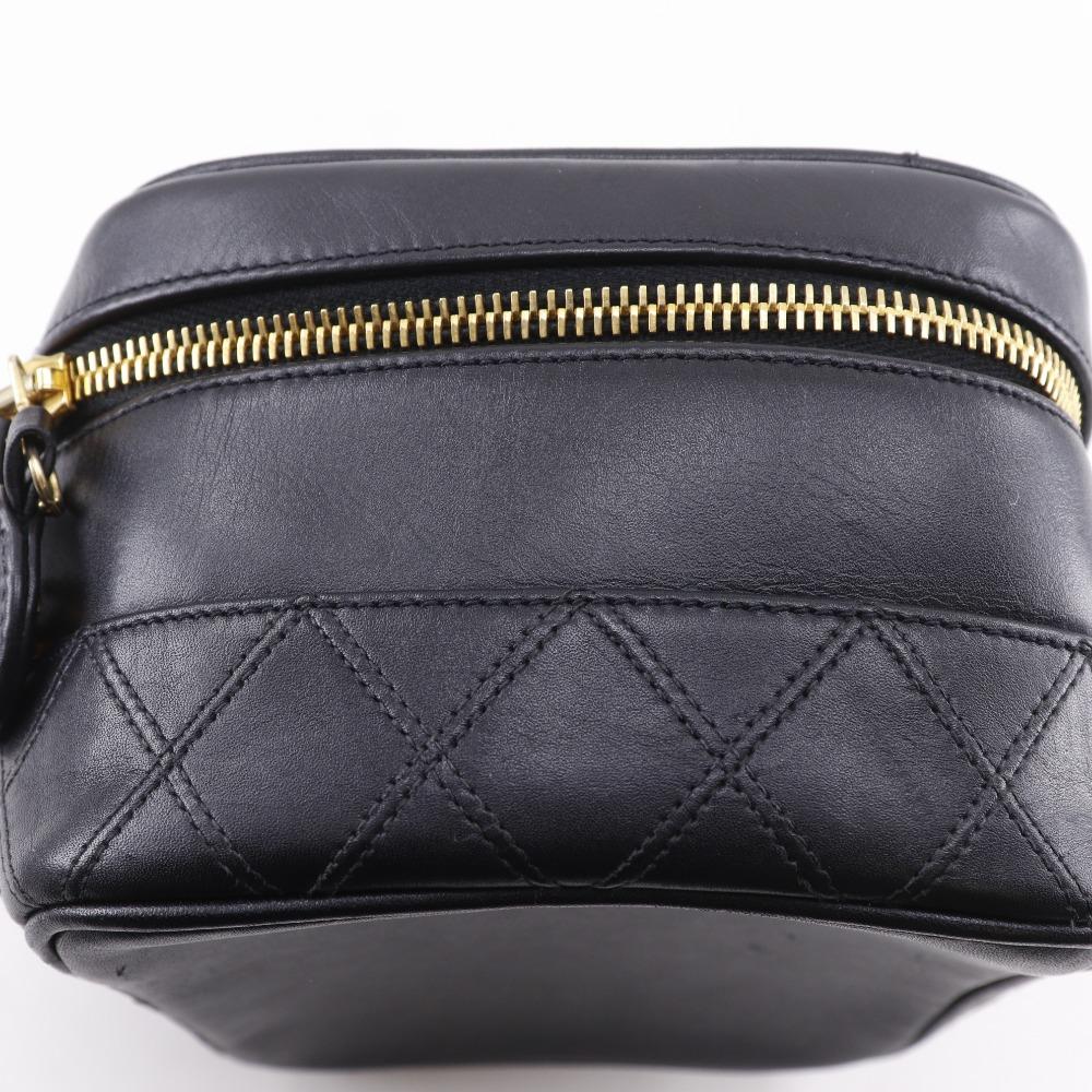 CHANEL Vanity Vanity A01618 Bicolole vintage black Calfskin Women Used